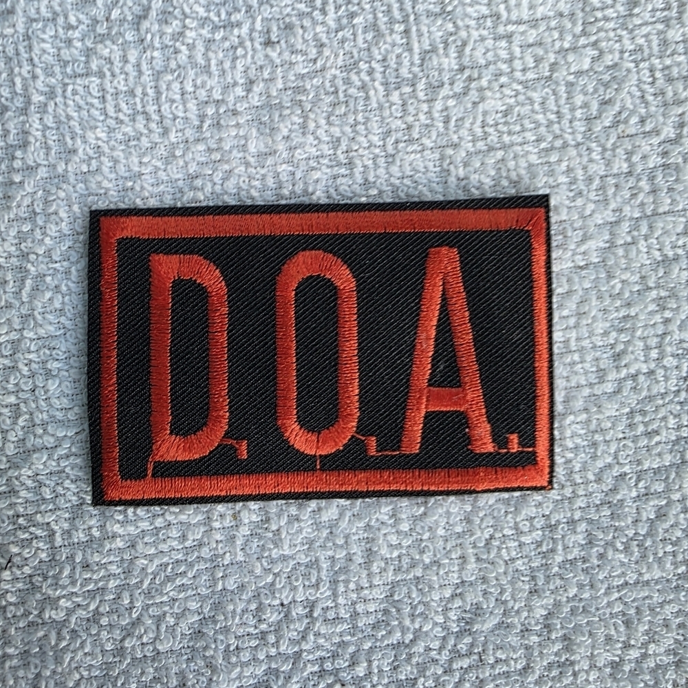 Vintage Disney Red and Black D.O.A. Patch Rare Movie Collectible